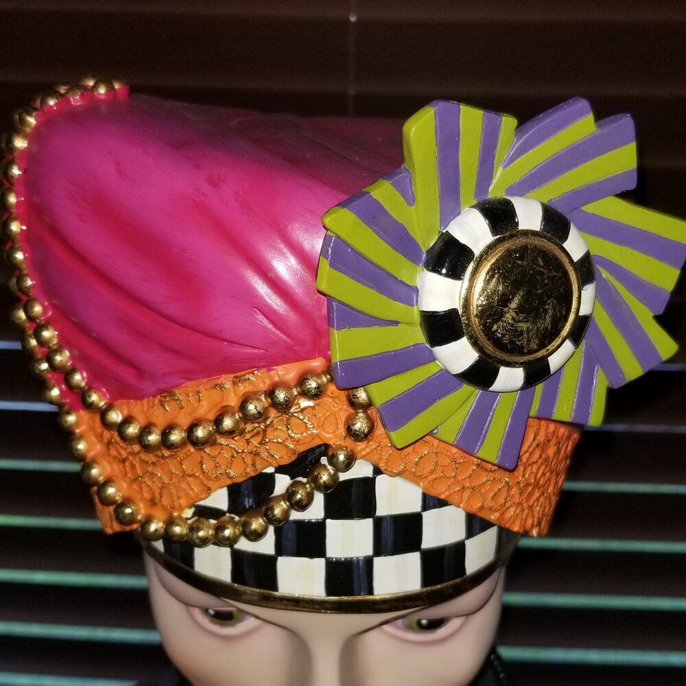 RARE MACKENZIE CHILDS FORTUNE TELLER HALLOWEEN FALL COURTLY CHECK DISPLAY DECOR - Picture 2 of 16